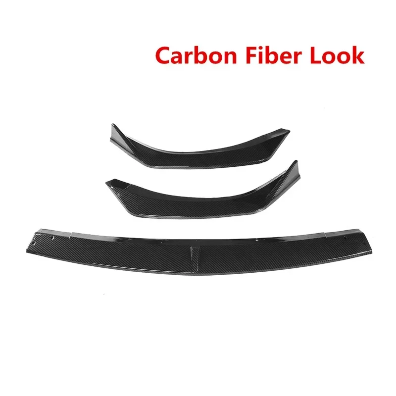 Front Bumper Lip 3PCS For Mazda 3 Sedan Axela 2019 - 2021 Spoiler Side Splitter Protector Cover Guard Body Kit Car Accessories