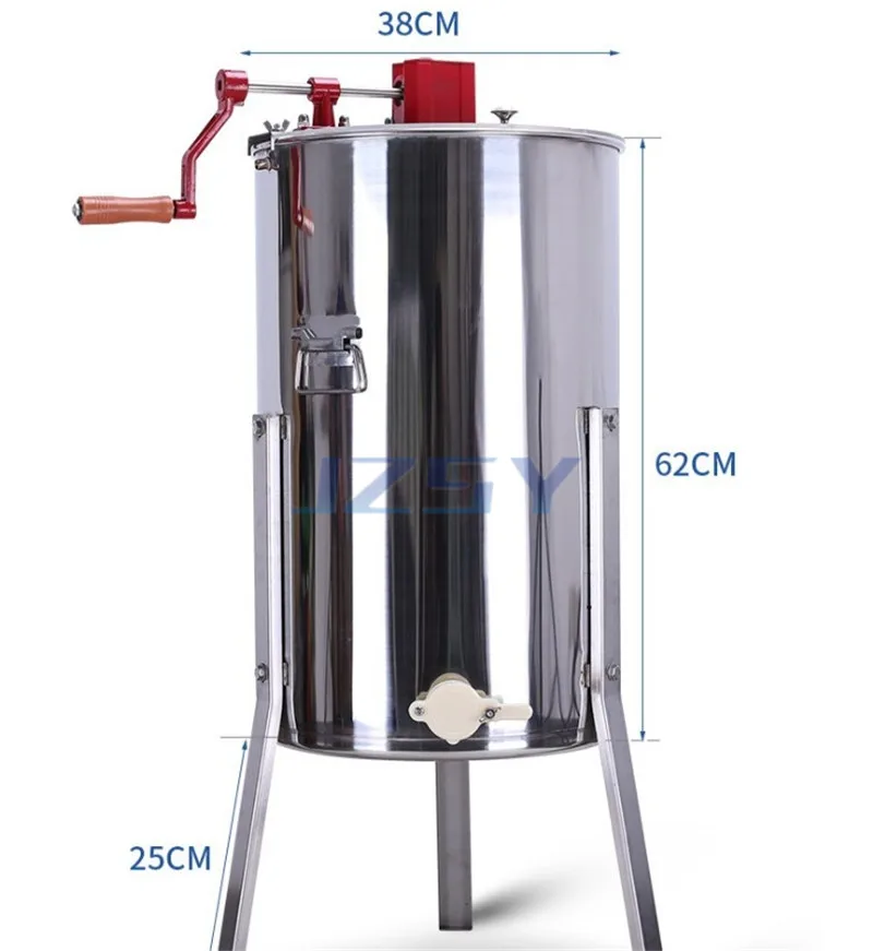 Электрический шейкер для меда, утолщенная нержавеющая сталь, ручной сепаратор для меда, ручная рукоятка, горизонтальная 2-рамная машина для встряхивания сахара