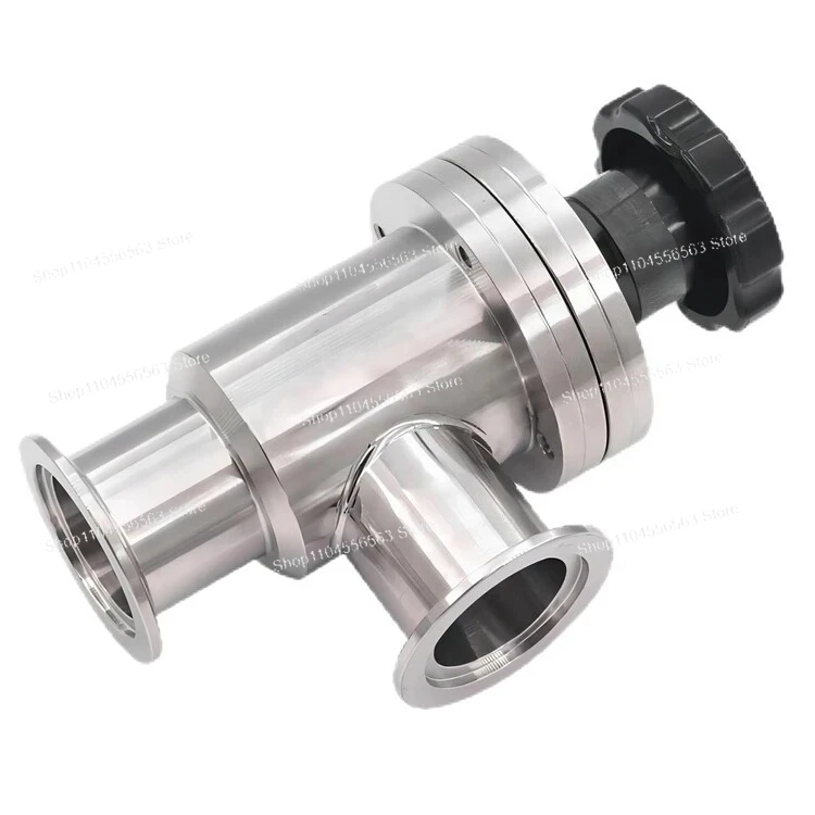 

Угловой клапан высокой вакуума с сильфонным ручным угловым клапаном L-типа Сильфонный герметичный клапан заслонки SS304 SS316L