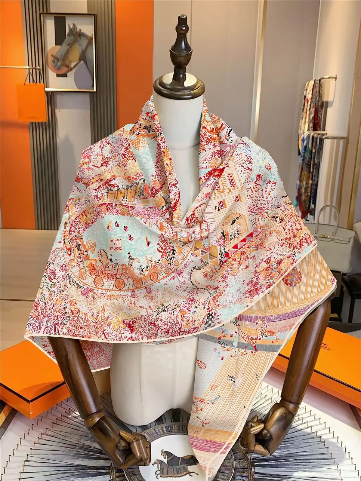 

Шикарный женский шарф из искусственного шелка, 130x130 см, мягкий, теплый, универсальный, подарок на годовщину, свидание, путешествия, модный аксессуар