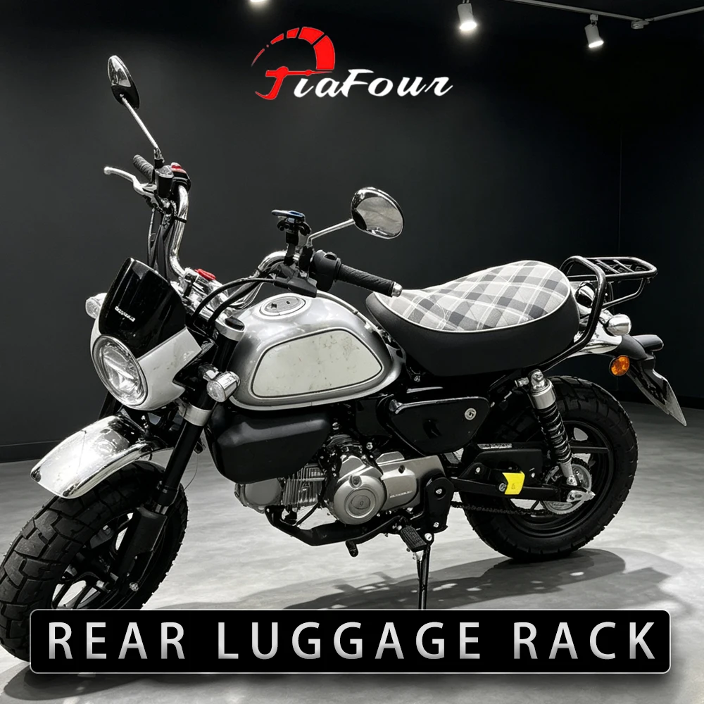 Motorrad-Heckgepäckträger für Monkey 125 2018-2025 – Gepäckträger für Rücksitz, Halterung für Topcase, Kofferträgerplatte