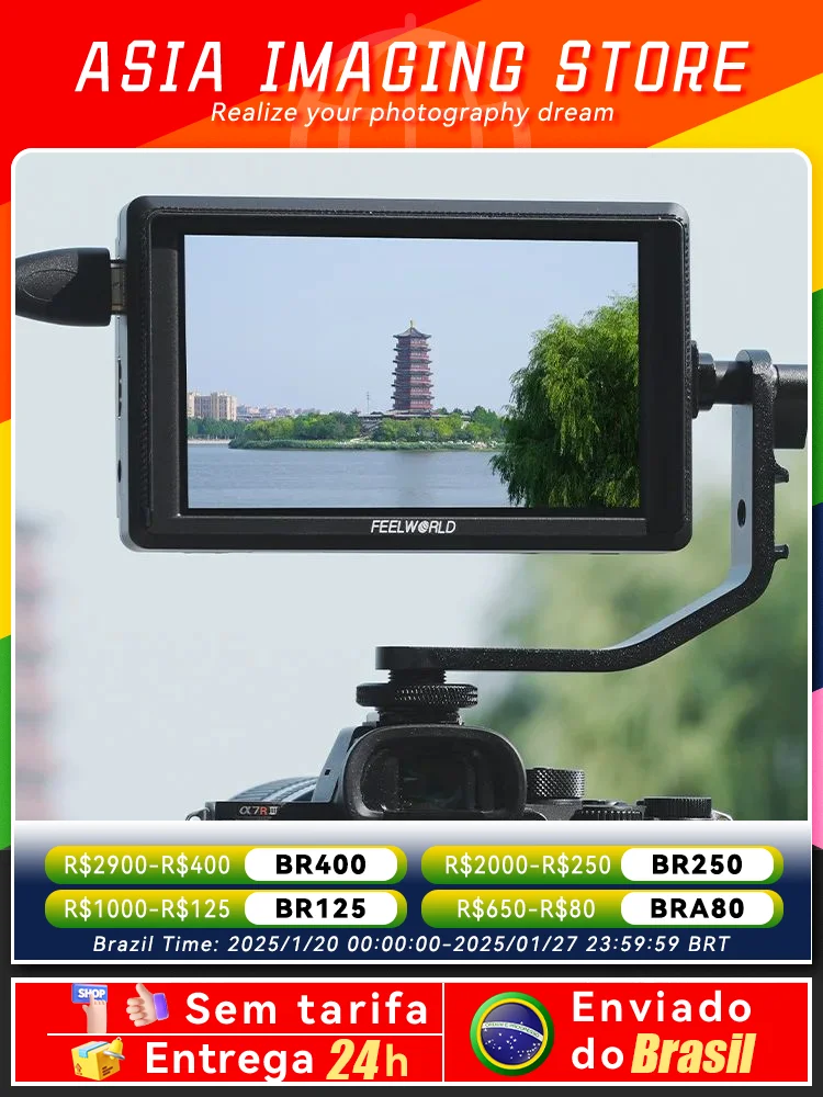 FEELWORLD S55V3 6 Inch Photography Camera 4K Field Monitor HDMI Full HD Video Peaking Focus for Mirrorless DSLR SONY Canon Nikon