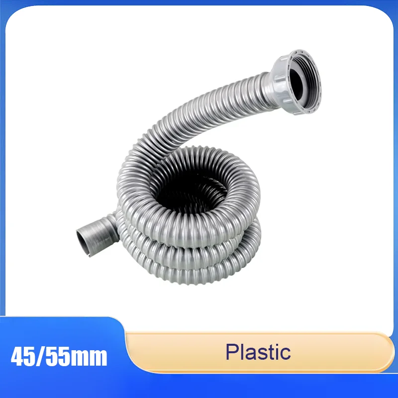 

45/55mm Kitchen Sink Drain Pipe Extension for Single-Basin Stainless Steel Sink Drain Pipe with Anti-Odor Seal Ring