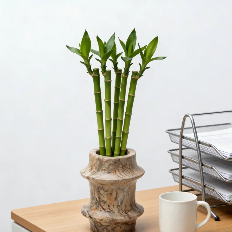 Natural Marble Bamboo Vase Modern Luxury Home Decoration Vase