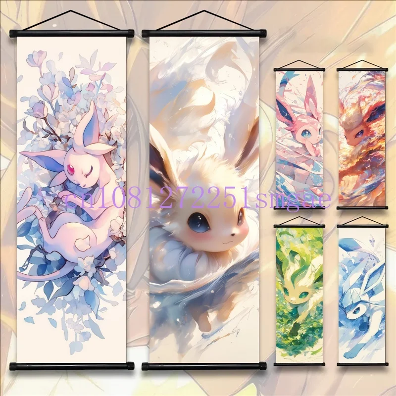 Printed Poster Anime Wall Artwork Greninja Pictures Gardevoir Painting Canvas Pikachu Hanging Scrolls Home Room Decor