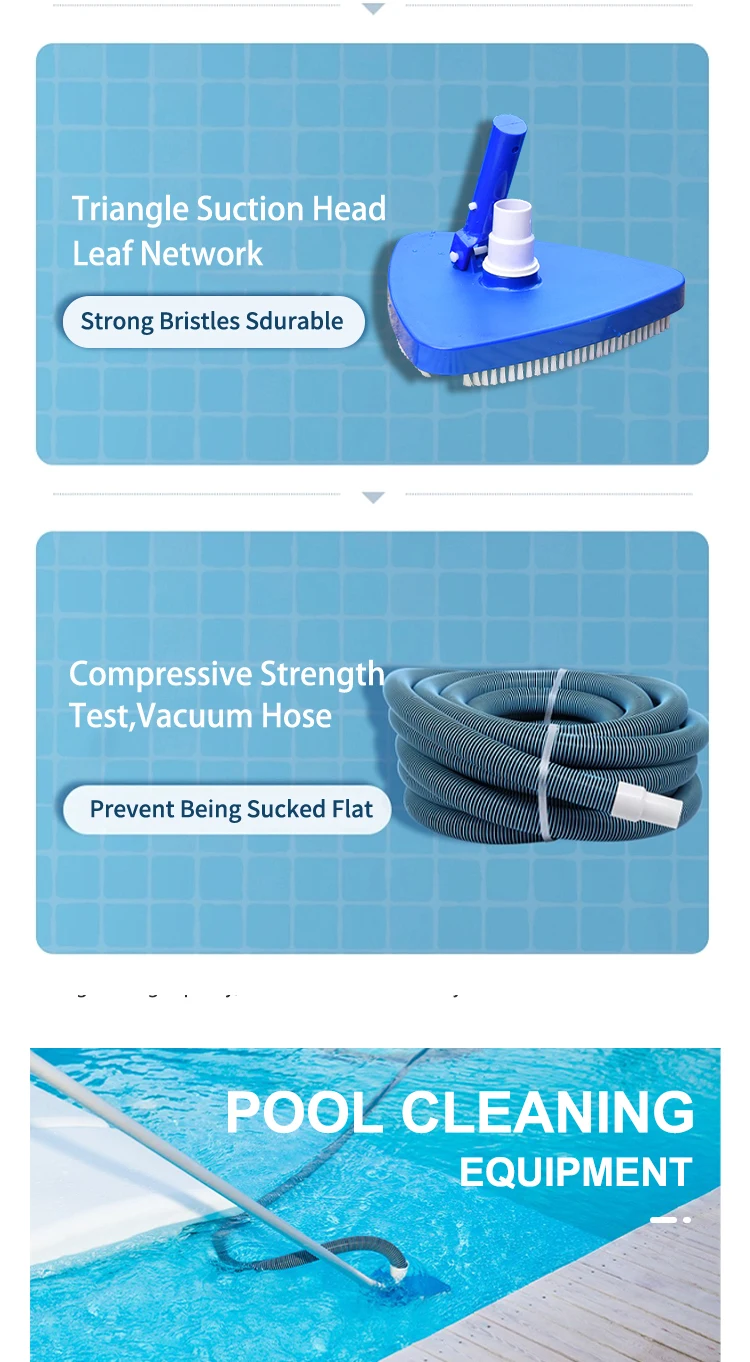 Good Quality Durable Swimming Pool Cleaning Tools and Accessories Full Set Manual Pool Cleaner for Private Pool