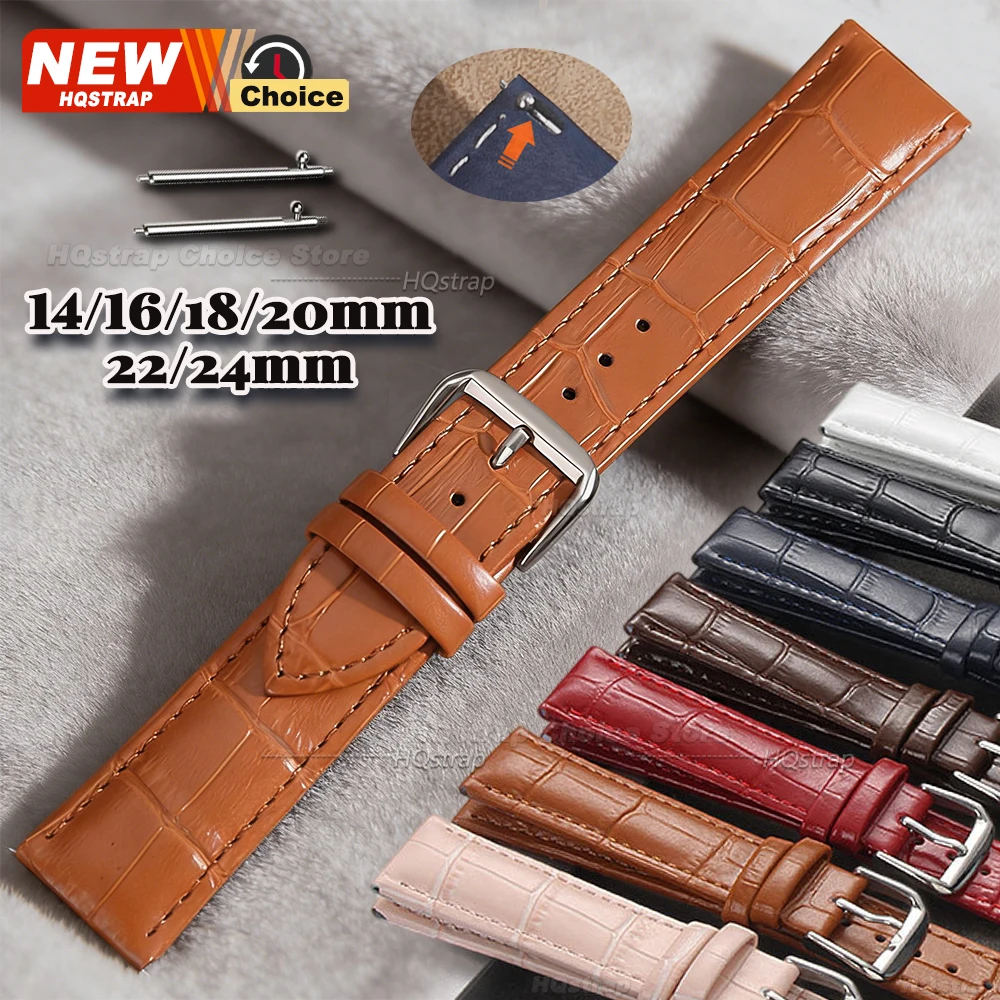 Neues Schnellverschluss-Universal-Uhrenarmband 20mm 22mm 18mm 14mm 16mm 24mm Smartwatch-Lederarmband für Omega Damen Herren Armband