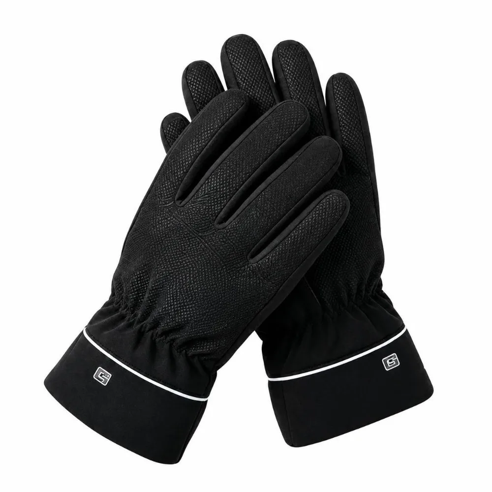 Fashion Double-Layer Winter Thermal Gloves Non-Slip Thick Warm Touch Screen Gloves Windproof Waterproof Ski Gloves Men Women