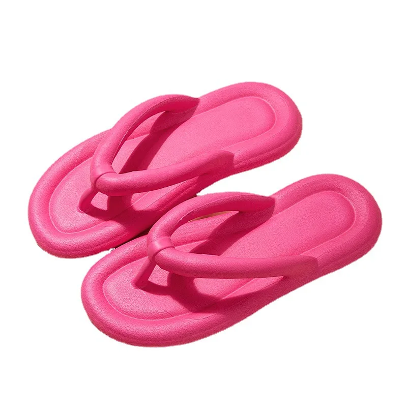 Summer Candy Colors Flip Flops Beach 2024 New Soft Bottom Flat Slippers Women Men Outdoor Comfy Non Slip Flat Slide Sandals Ship