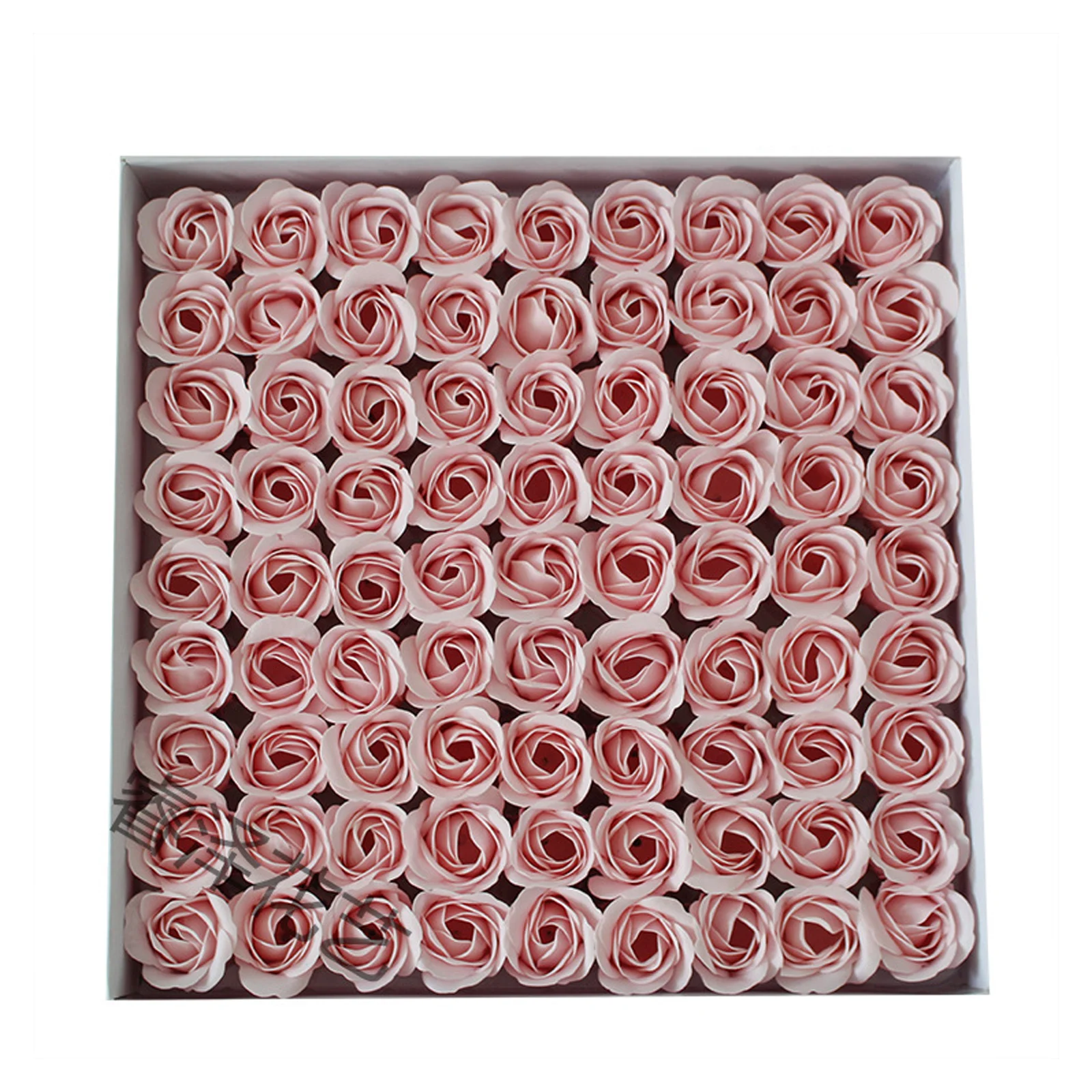 81Pcs/Set Soap Rose Flower Head Artificial Eternal Flower Box DIY Craft Wedding Bouquet Valentine\'s Day Gift Home Party Decor