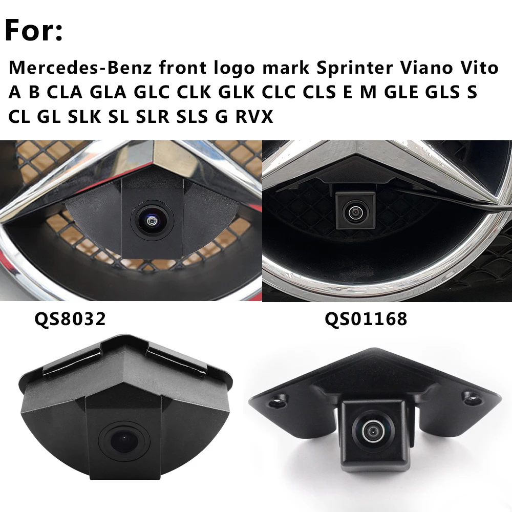 HD CCD car camera front view logo For Mercedes-Benz front logo mark Sprinter Viano Vito A B CLA GLA GLC CLK GLK CLC CLS E M GLE