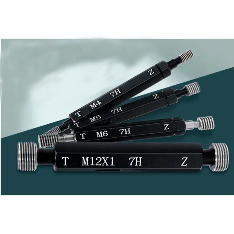 1PCS Steel Double End Hex Handle Left Hand Thread Plug Gage Gauge 7H M4 M5 M6 M7 M8 M10 M11 M12 M14 M16 Thread Distance 0.75 0.5