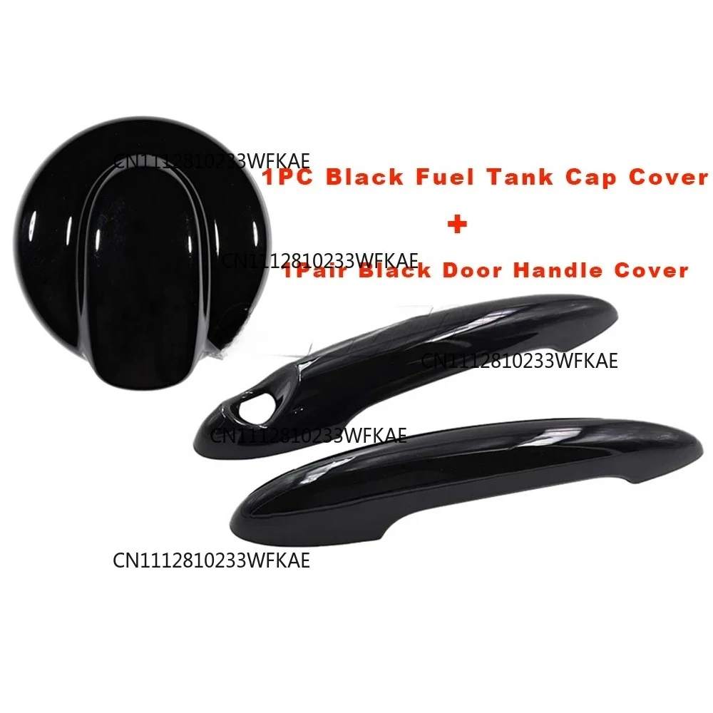 New Black or Carbon Fiber Door Handle Cover and Fuel Tank Cap Cover for BMW MINI R50 R52 R53 R55 R56 R57 R58 R59 Car Accessories
