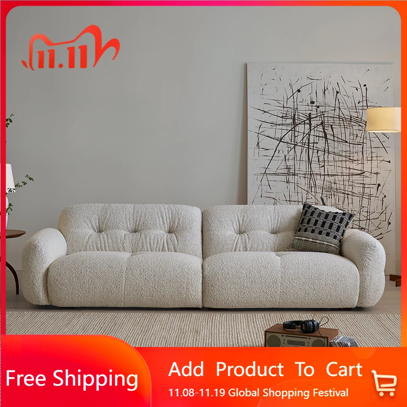 

Adults White Sleep Couch Cloud European Nordic Large Sleeper Puffs Sofa Lounge Double Italian Divano Soggiorno Furniture