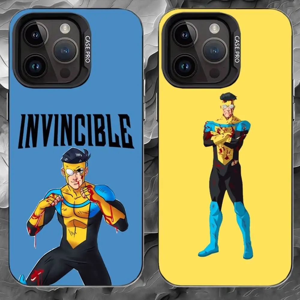 

L-Invincible cartoon Phone Case Color Silver Shell For IPhone 17 16 15 14 13 12 11 Pro Max Plus