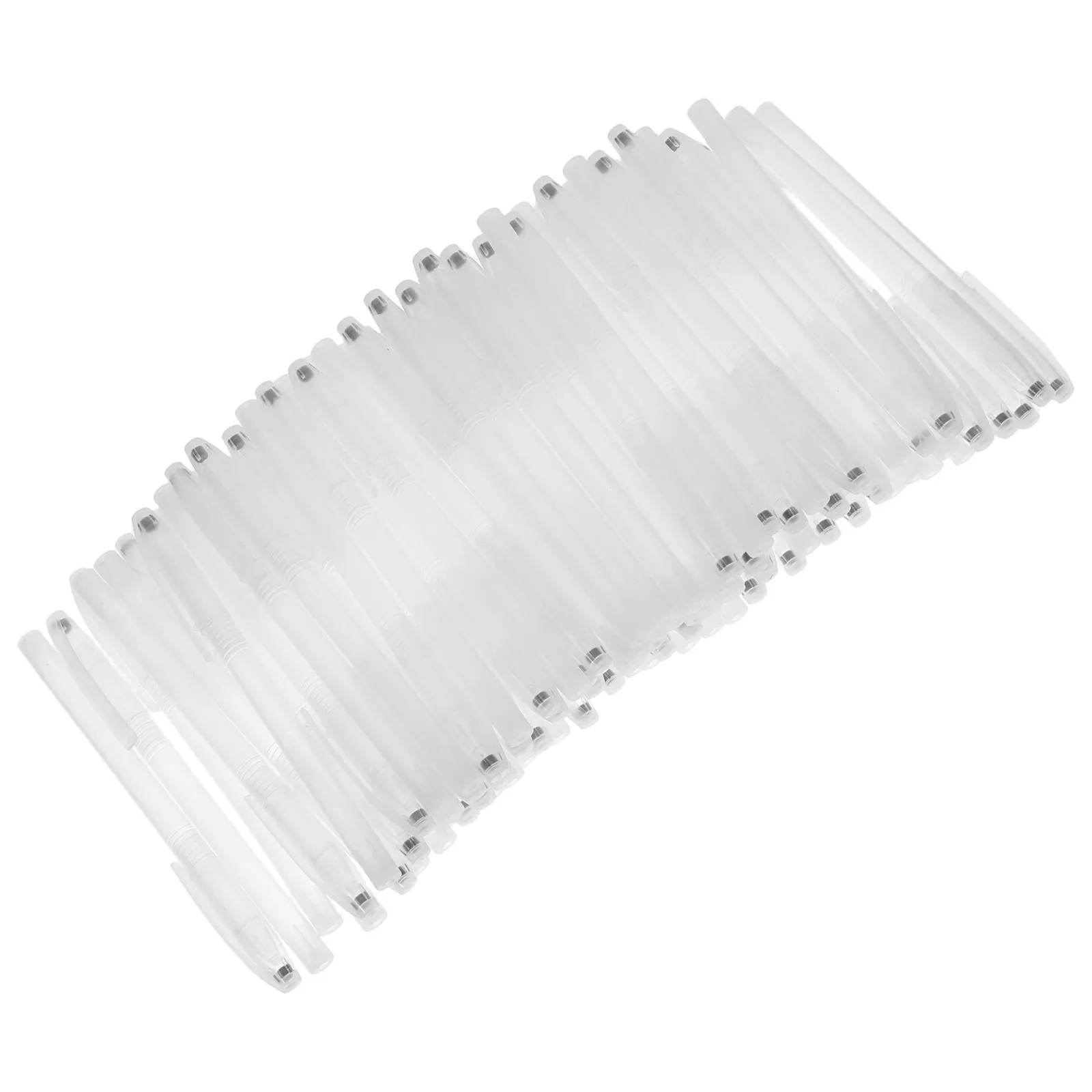 

100pcs Hollow Pens Material Leak Proof Ergonomic Design Empty Pen Shells Transparent Pen Holders Students Stationery