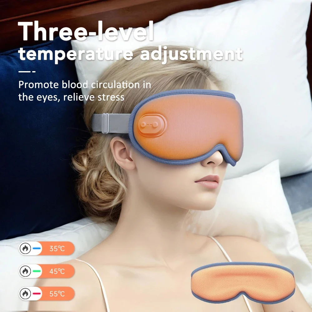 3D Eye Mask for Sleeping Hot Compress Massage Blindfold Concave Molded Night Sleep Mask Block Out Light for Women Men Eye Cover