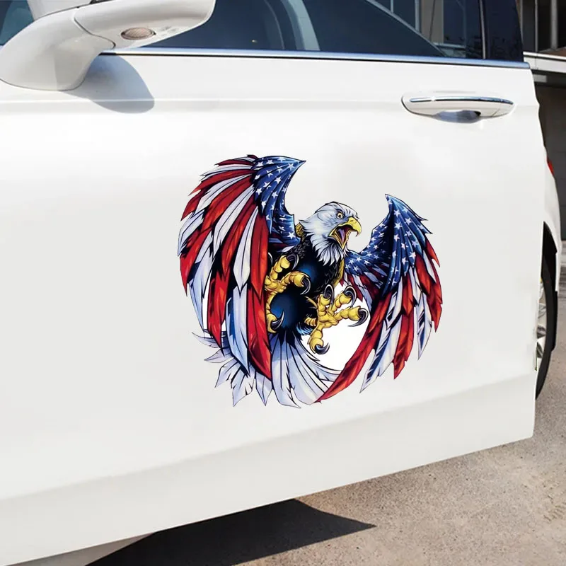 Creativity American Flag Bald Eagle Car Sticker Automobiles Motorcycles Exterior Accessories Vinyl Decals