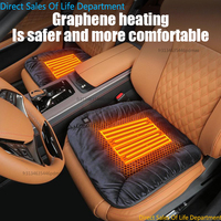 1pc Graphene Car Heating Cushion, Winter Plush Seat Pad - 12V Universal Vehicle-Mounted Warm USB Electric Single Pad