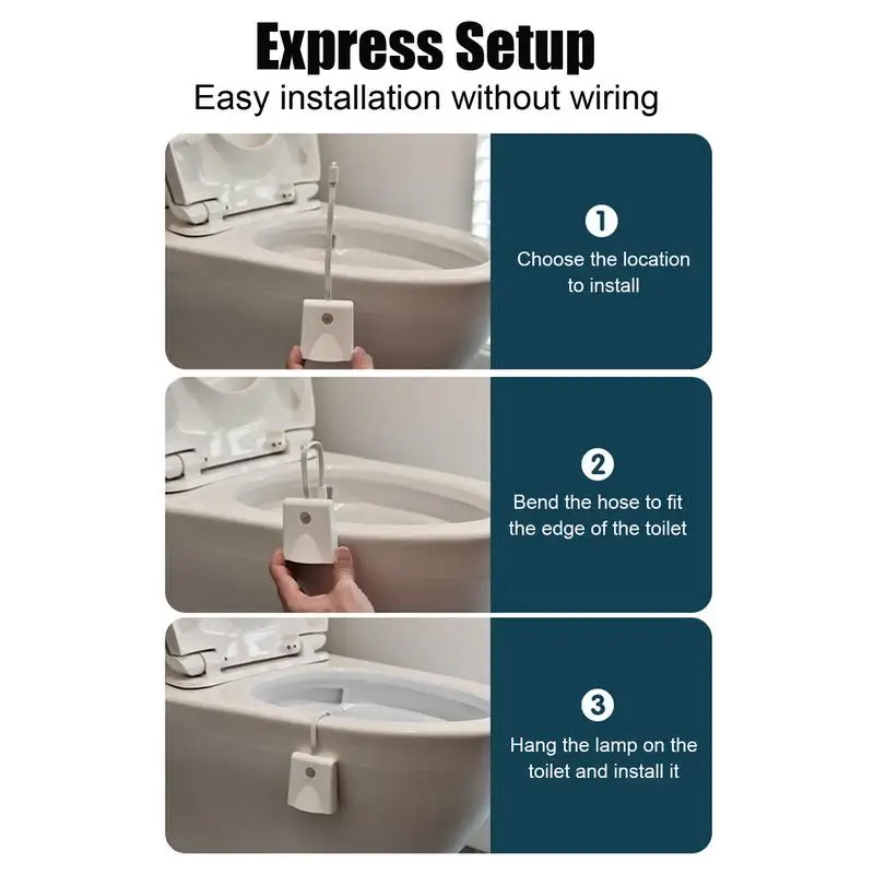 Toilet Bowl Night Light Rechargeable Toilet Rgb Atmosphere Light Motion Sensor Toilet Light Human Body Sensor Light Ambient