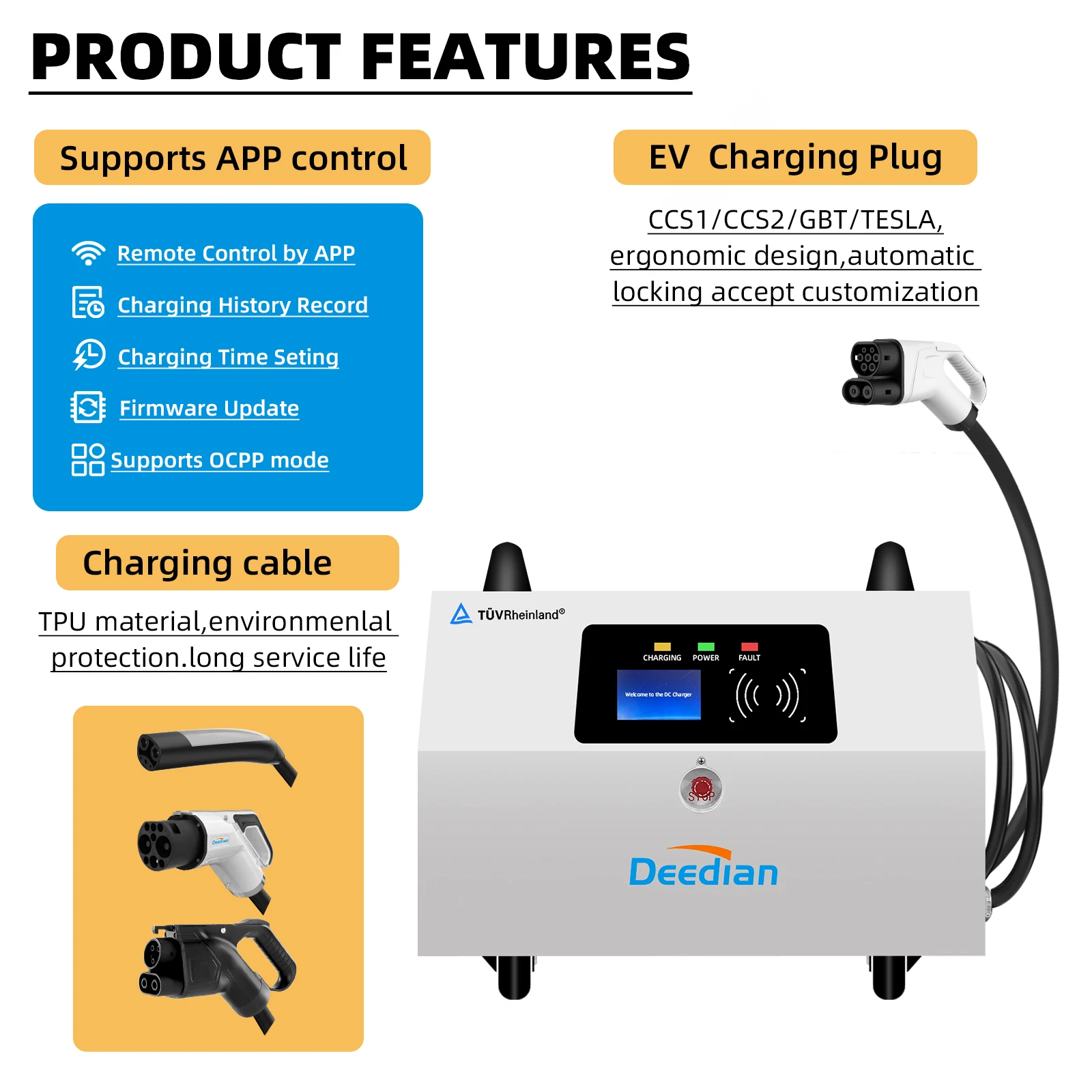 Portable Ev Charging Station 20/30/40KW DC Compact CCS1/CCS2/GBT/CHADEMO Easy Carry Mobile Charging Equipment