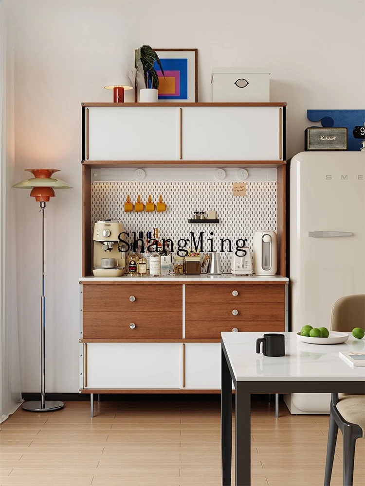 

CL Sideboard Cabinet Wall-Mounted Integrated Storage Cabinet Vintage Style Living Room Storage Tea Water Solid Wood Organizer