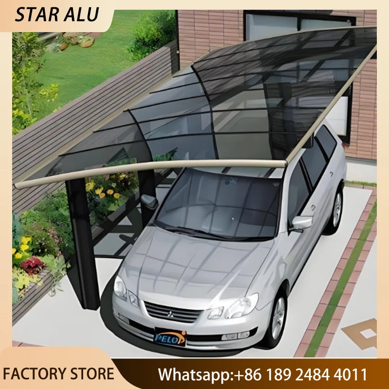 

Aluminum alloy carports, parking sheds, villa and home outdoor car sunshades and rain awnings, polycarbonate sheets