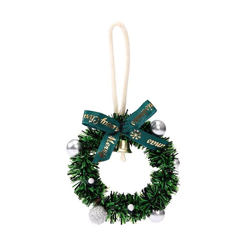 

Christmas Decoration Car Hanging Ornaments - Bells & Mini Wreath for Christmas Tree, Window Display & Festive Ambiance