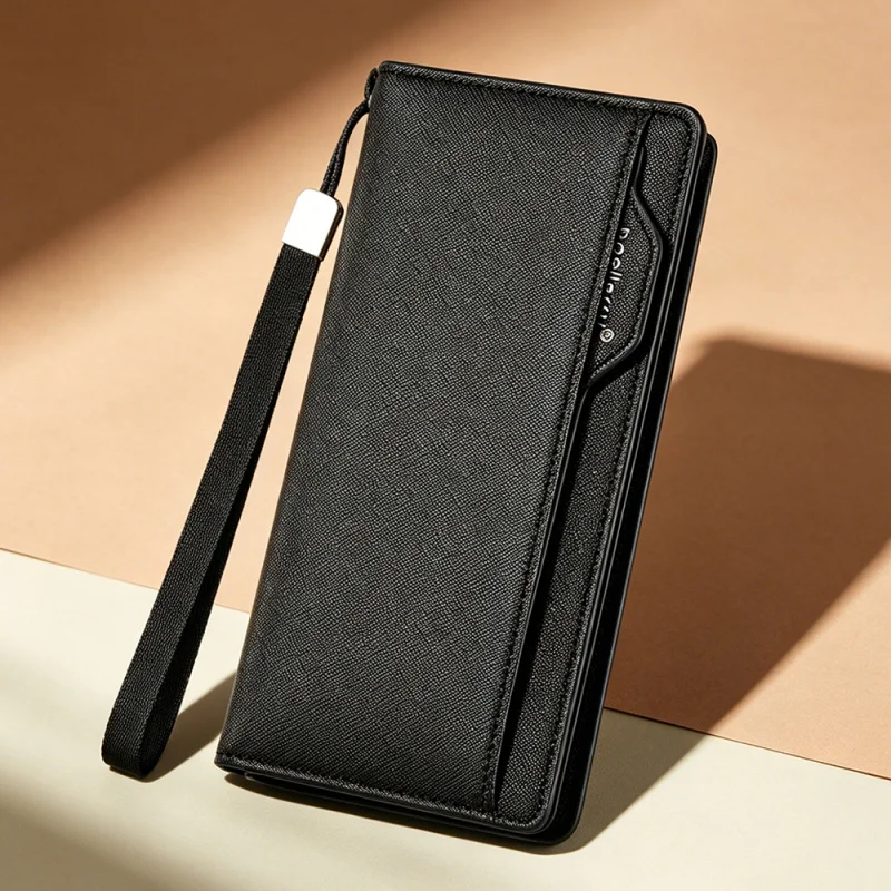 Baellerry Men's Long Wallet  Big Capacity Card Holder Male Handbag Zipper Buckle Money Clip High Quality Purse For Men
