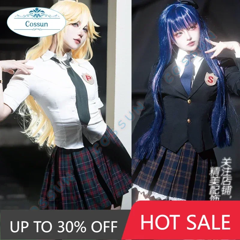 

COSSUN Stocking Anarchy/Panty Anarchy Cosplay Costume Panty & Stocking With Garterbelt School Uniform JK Skirt Suit Halloween Co