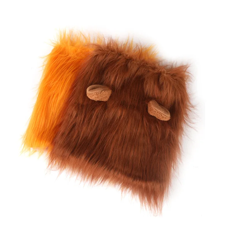 Pet Dog Cosplay Clothes Halloween Decoration Funny Cute Realistic Lion Wig for Medium Large Dog with Ear Pet Supplies Dog Hats