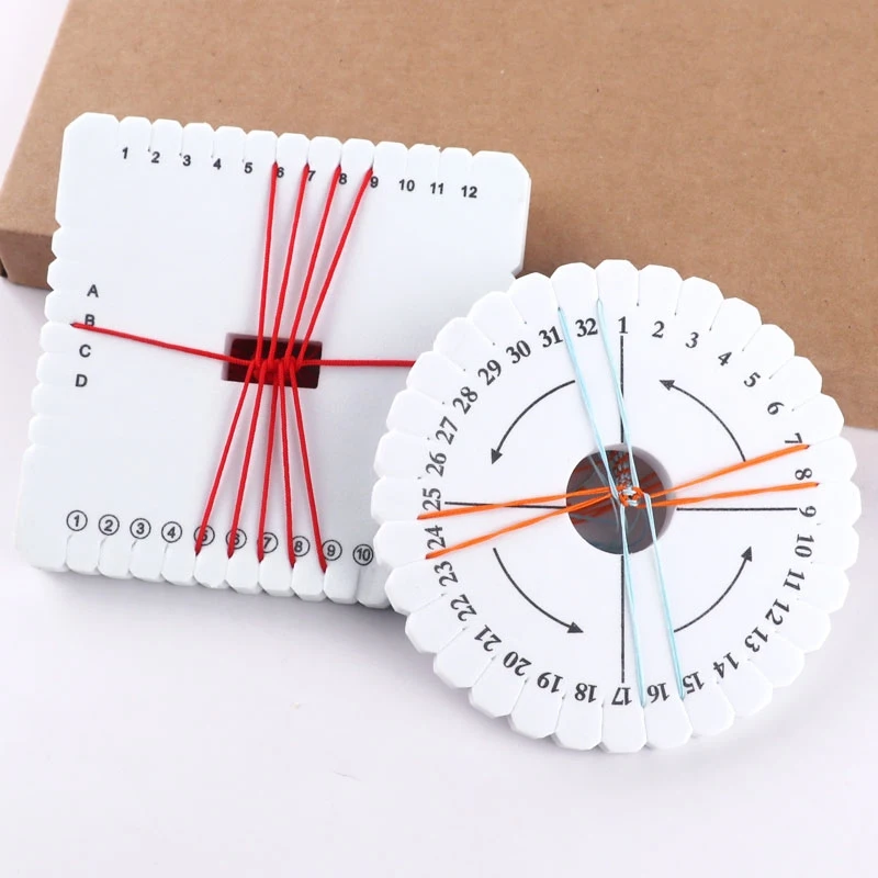 Braiding Disk Round Square Kumihimo Beading Cord Disc Braiding Braided Plate DIY Bracelet Loom Weaving Board Sewing Tools