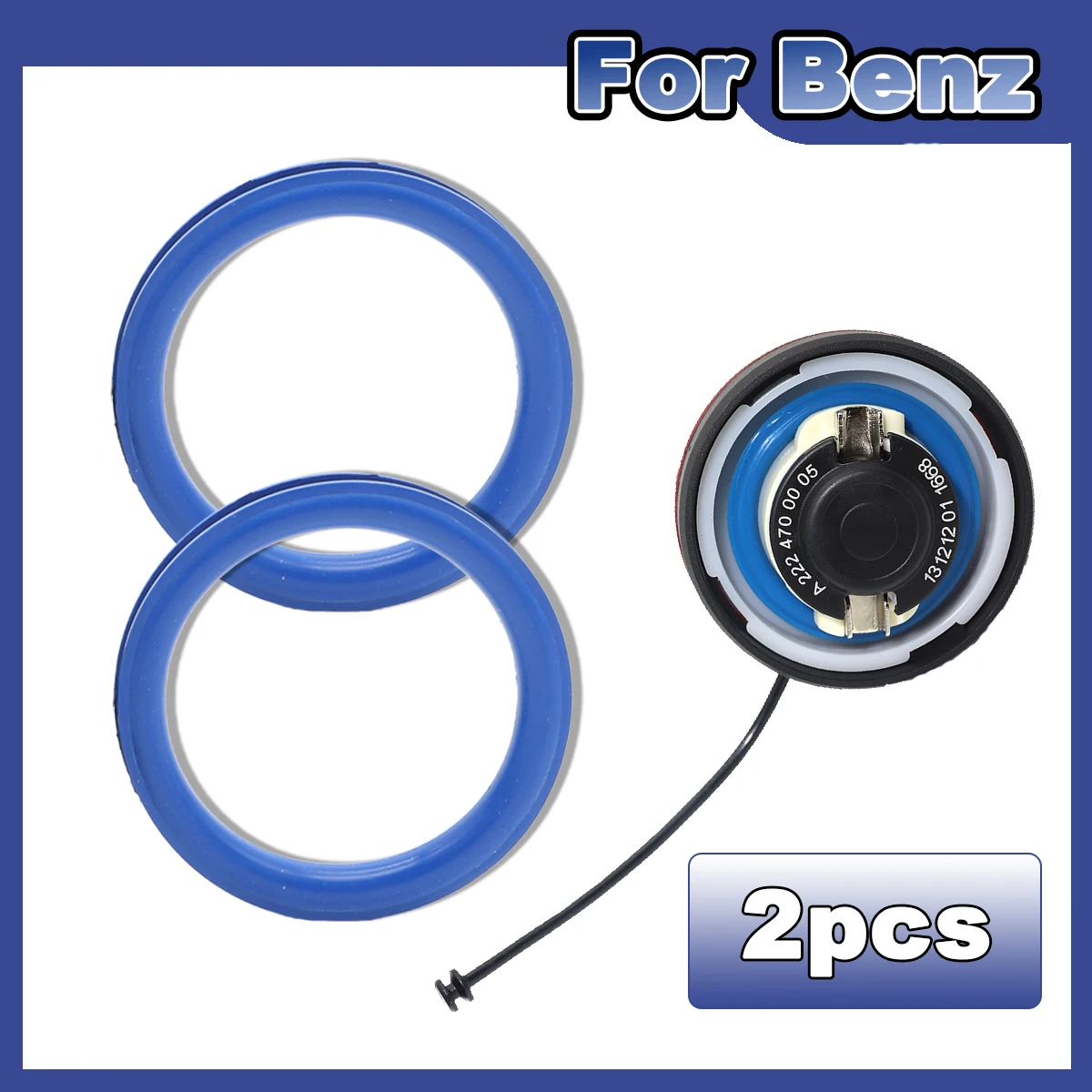

2PCS Tank Cap Seal Fuel Filler Neck Gas Cap Repair Car Parts A2224700105 For Benz A-Class W176 B-Class W246 W242 C-Class W205