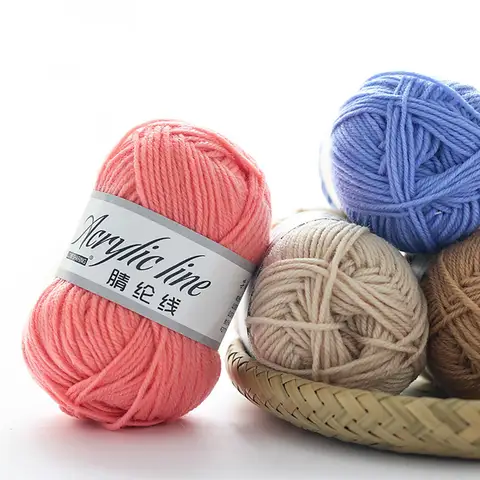 50g/Ball Acrylic Wool Yarn Soft Thread Handmade DIY Knitting Doll Baby Sweater Hat Knitted Kids AdultScarf Blanket Warm