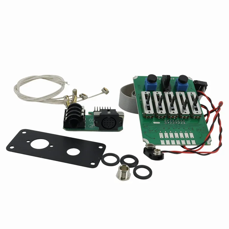 5-Band EQ Acoustic Guitar Preamp Kit  Piezo Transducer Pickup Volume Tone Control Precise Tone Shaping System