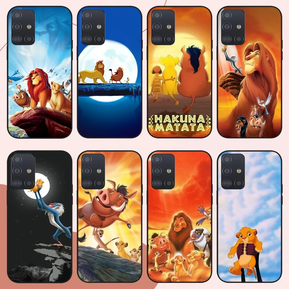 

MINISO Disney The Lion King Cartoon Phone Case For Samsung Galaxy 20 10 S24 S22 S23 S30 Note Plus Lite FE ULTRA Cover