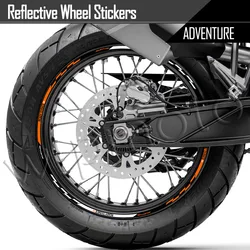 Reflective Motorcycle Accessories Wheel Sticker Hub Decals Rim Tape For SUPER 1290 ADVENTURE Adv 790 890 990 1190 1090