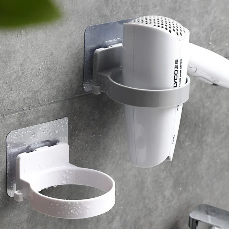 Selbstklebender Wandhalter für Haartrockner ohne Bohren, Badezimmer-Aufbewahrungsregal, Haartrockner-Organizer für Toilette und Waschtisch