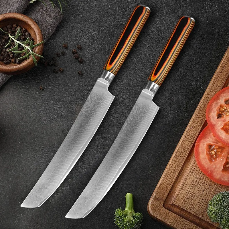 Damaststahl Küchenmesser Kochmesser Metzgermesser Fleischbeil Ausbeinmesser Grillmesser Kiritsuke-Messer Sushi-Messer Kochwerkzeuge