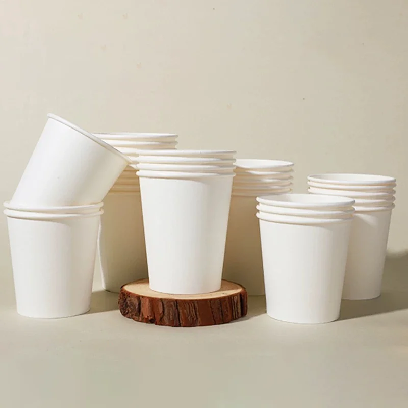 

200pcs 250ml White Paper Cups Personalized Custom ,Disposable Coffee Cup Custom，logo Custom，paper cups by name，Custom by picture