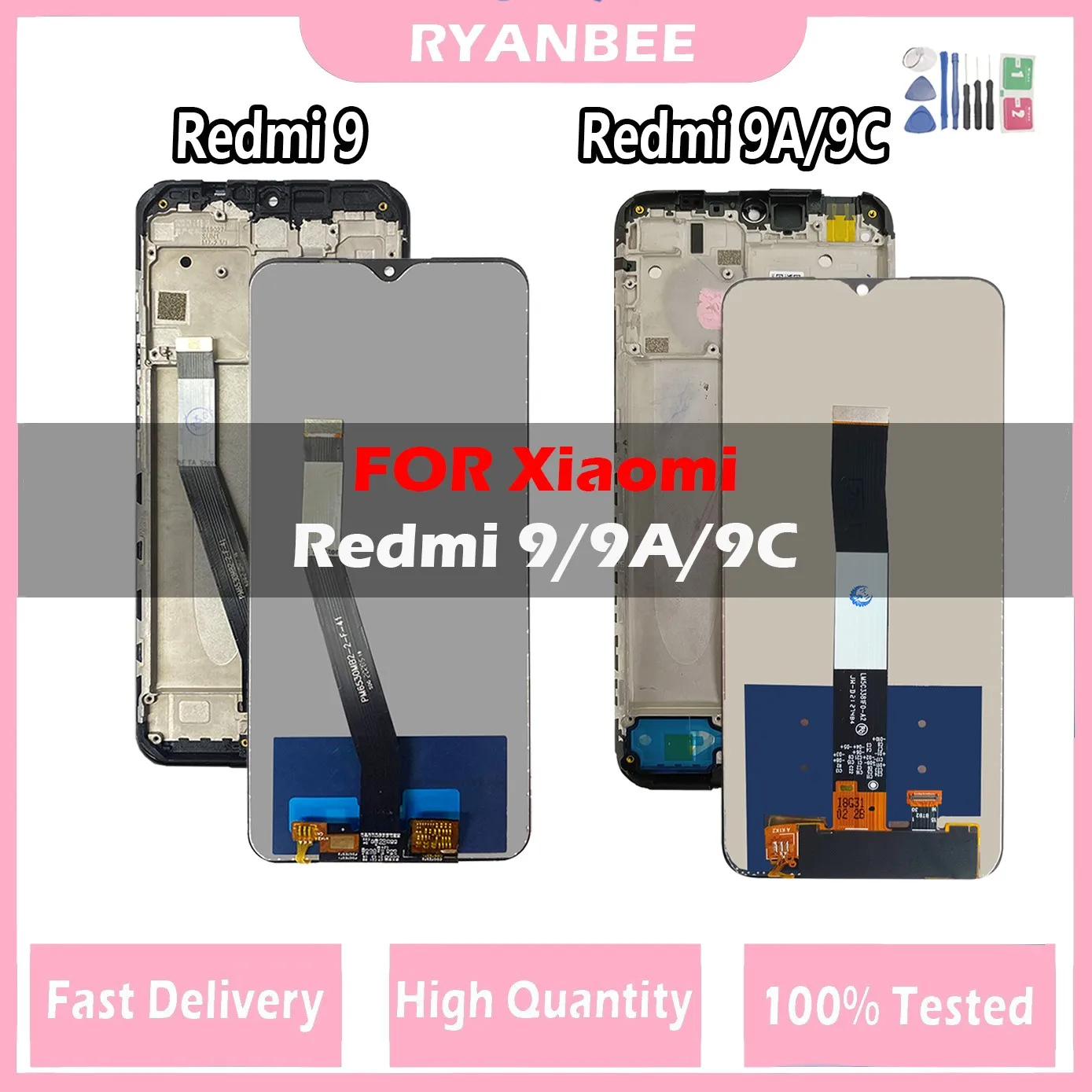 

Original For Xiaomi Redmi 9 9C 9A LCD Display Touch Screen Digitizer For Redmi 9 M2004J19AG M2004J19C Assembly Replacement Parts