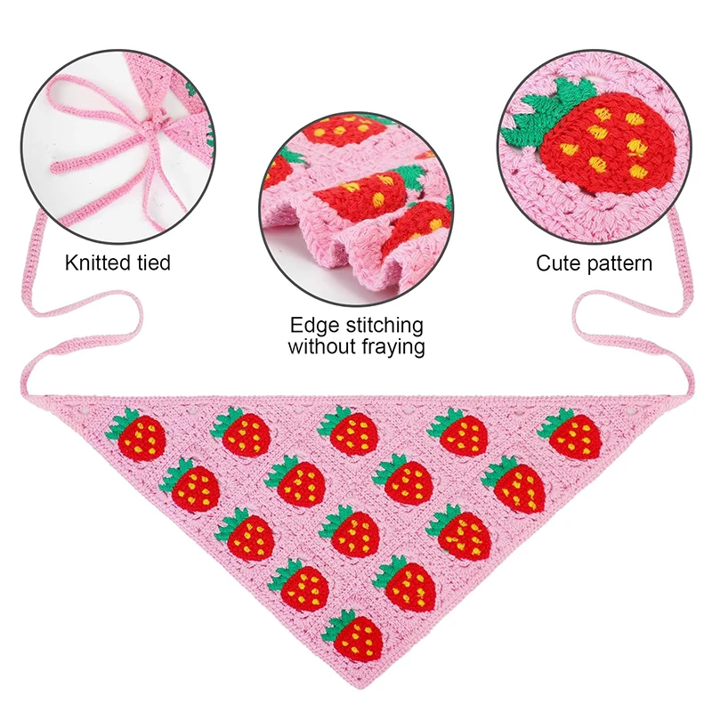 Korean Style Knitted Hollow Hook Flower Triangular Scarf Fashionable And Cute Summer Travel Girl Headband ﻿ ﻿