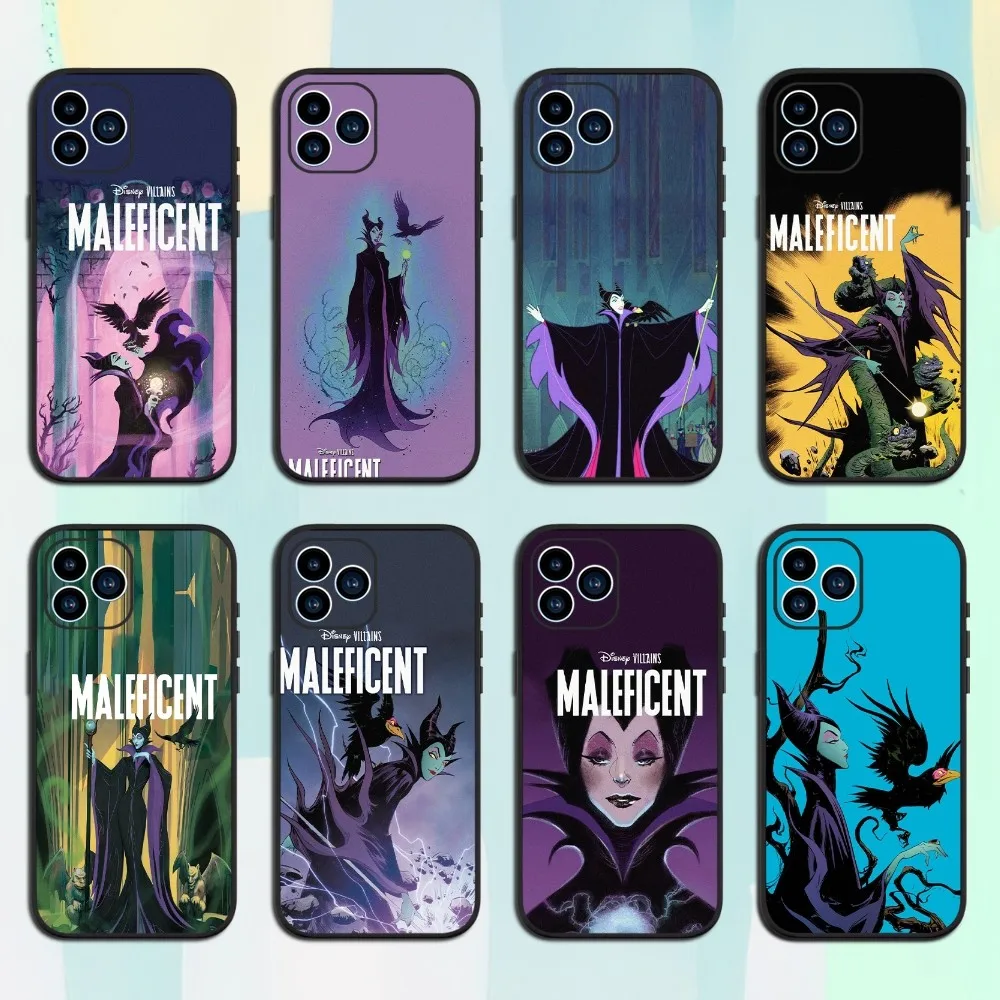 MINISO Disney Maleficent Phone Case For Samsung Galaxy A73 A54 A13 A33 A53 A32 A52S Soft Cover