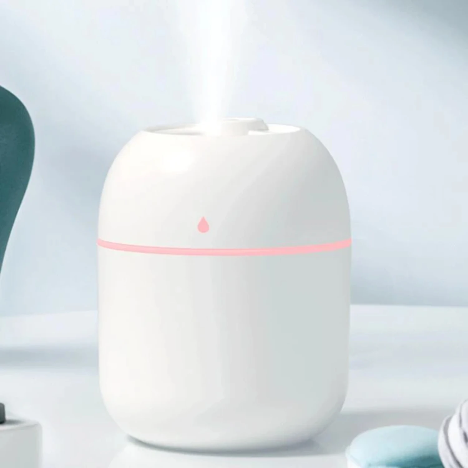 USB Mini Air Humidifier Essential Oil Diffuser รถอัลตราโซนิก Mute Mist Maker Diffuser พร้อมหลอดไฟ LED สี