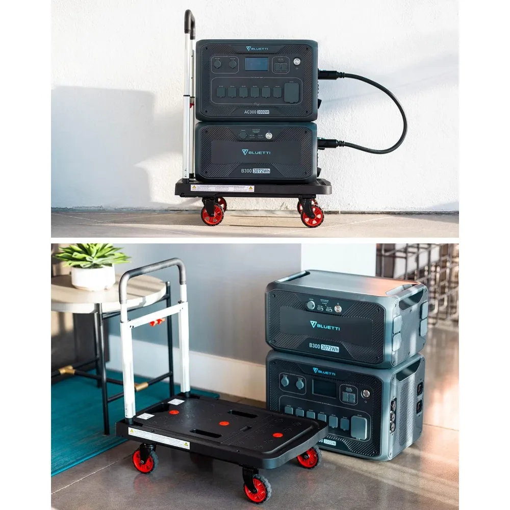 عربة ترولي لـ AC200P AC200MAX AC300 B300 B230 EB70 EB240 SP200 PV200، منصة مضادة للانزلاق شاحنة يدوية قابلة للطي لسهولة الاستخدام #4