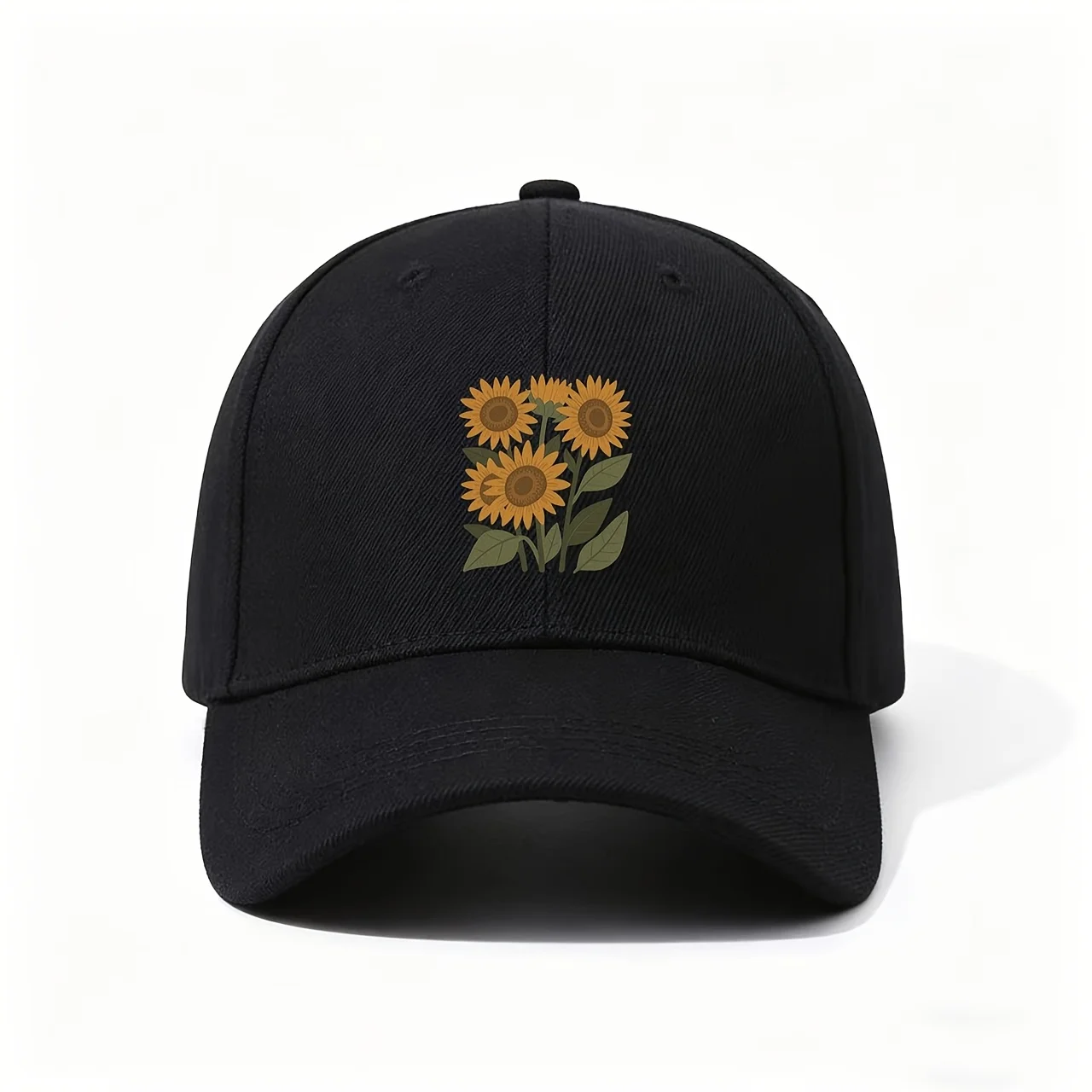 Baseball Cap, Vintage Warm Sunflower Floral Art Positive Aesthetic Pastoral Style Exquisite Daily Wear Wedding Commemorative Cas