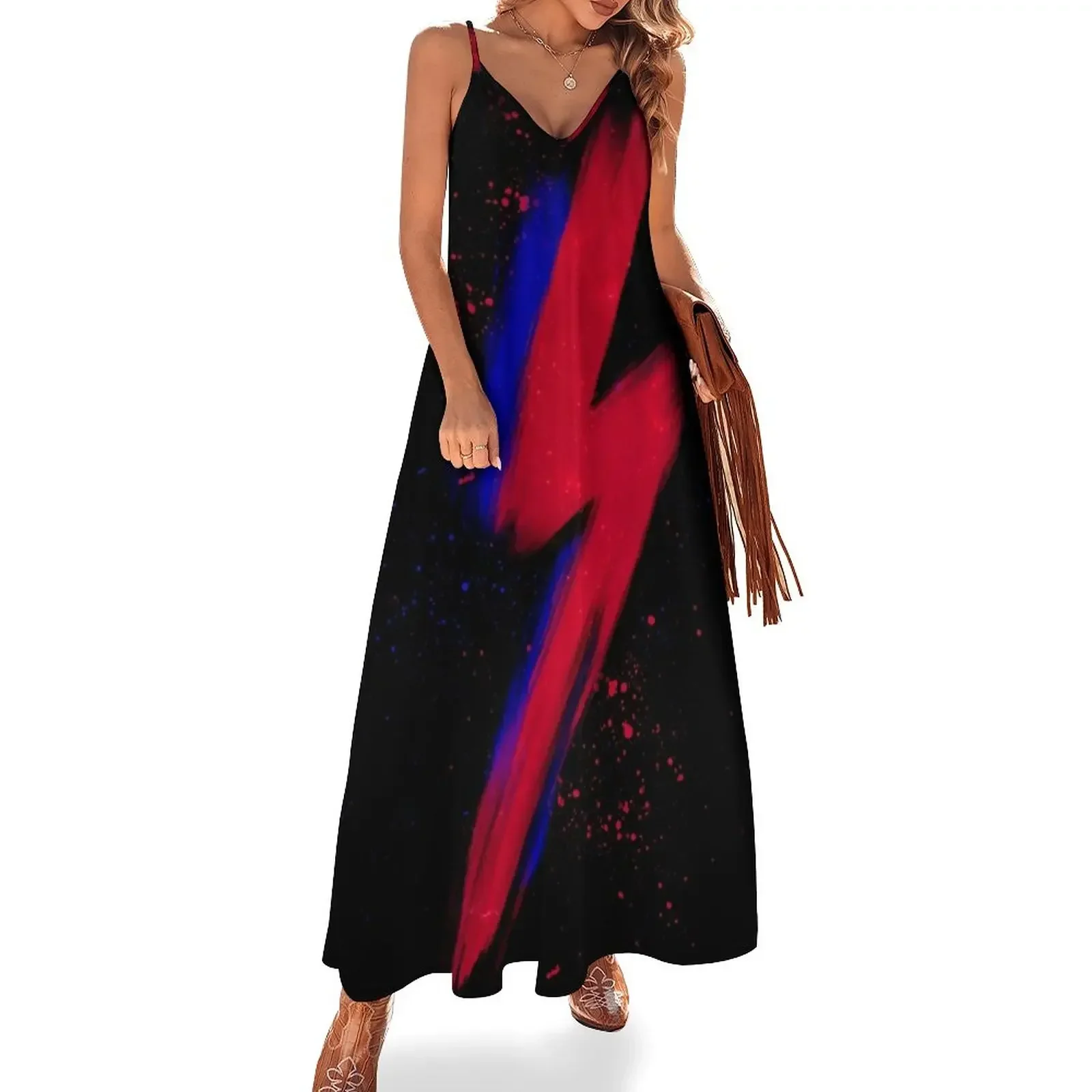 lightning bolt brush Sleeveless Dress dresses for women women dresses Women's summer suit Dress