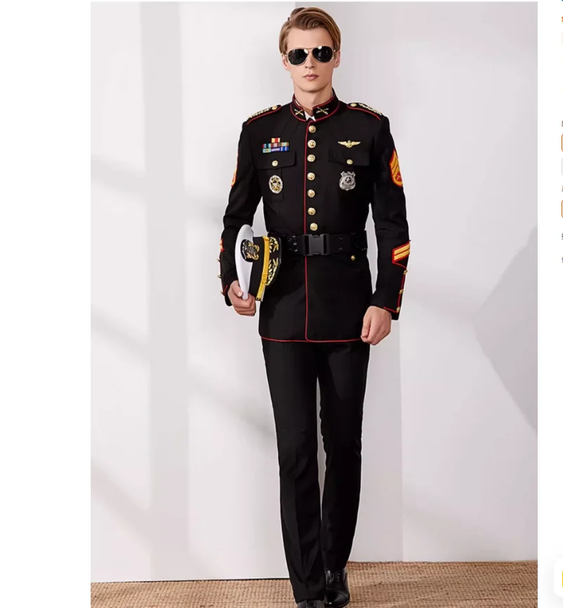 

Spring and Autumn Captain Uniform Annual Meeting Host Evening Dress Security Image Work Clothes Set