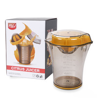 Portable manual lemon juicer, fruit press, simple orange juicer cup, color box packaging