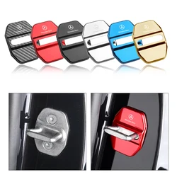 4Pcs Car Door Lock Cover Protective Case Accessories For Mercedes Benz AMG W204 W205 W203 W211 W212 W213 W201 W210 W124 W126